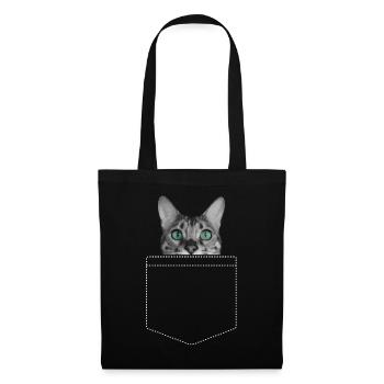 Chat Chats - Sac en tissu - noir - Devant