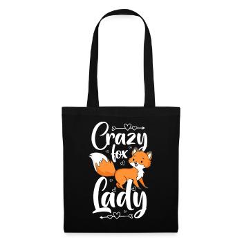 Renards renards - Sac en tissu - noir - Devant