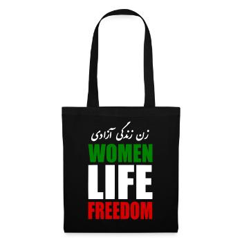 Women life freedom - Stoffbeutel - Schwarz - Vorne