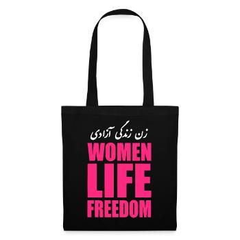 Women life freedom - Stoffbeutel - Schwarz - Vorne