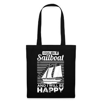 Dicton de la voile - Sac en tissu - noir - Devant