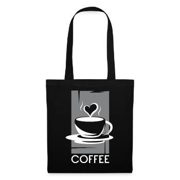 Café Café Symbole Illustration Logo Bar Graphique - Sac en tissu - noir - Devant