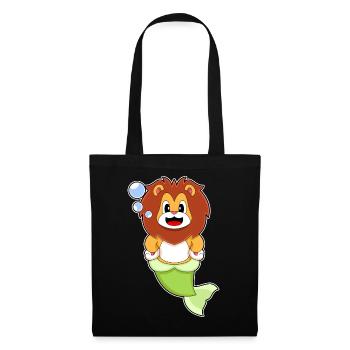 Lion Mermaid - Tote Bag - black - Front