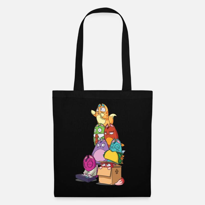 Lost Kitties Squad Goals Turm Multicolor - Stoffbeutel - Schwarz