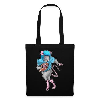 Souris Sports de football américain - Sac en tissu - noir - Devant