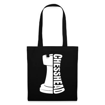 Échec et mat Chess King Illustration - Sac en tissu - noir - Devant