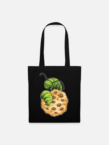 Raupe Cookie - Stoffbeutel - Schwarz