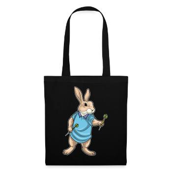 Hase Dart Dartpfeil - Stoffbeutel - Schwarz - Vorne