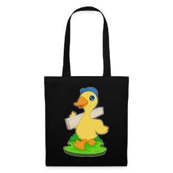 Artisanat du bois du charpentier de canard - Sac en tissu - noir - Devant
