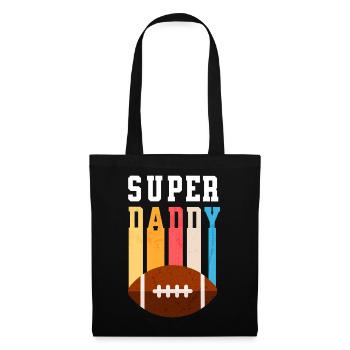 Papa Super Daddy Football Best Dad - Tote Bag - black - Front