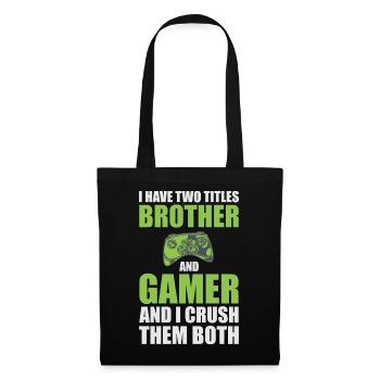 Brother Gamer Confidence Tee - Tote Bag - black - Front