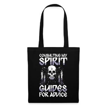 Consulter mes guides spirituels pour obtenir des conseils Crâne - Sac en tissu - noir - Devant