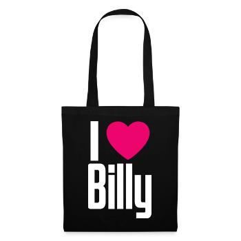 I Love Billy Pink Heart I Love Billy - Tote Bag - black - Front