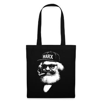 Karl Marx Pop-Ikone - Stoffbeutel - Schwarz - Vorne