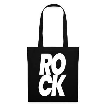 Lettres lourdes sur les glyphes de roche - Sac en tissu - noir - Devant