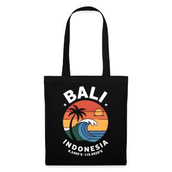 Coordonnées Bali Indonésie - Sac en tissu - noir - Devant