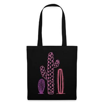 Colorful Cactus Shirt – Boho Desert Style - Tote Bag - black - Front