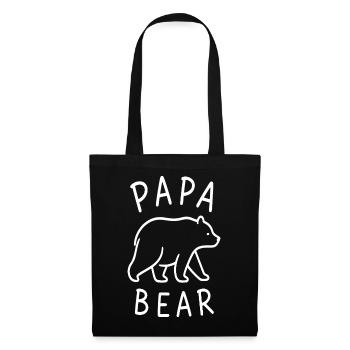 Motif du Papa Ours - Sac en tissu - noir - Devant