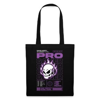 Conception du Crâne de Joueur Anxiété classé - Sac en tissu - noir - Devant