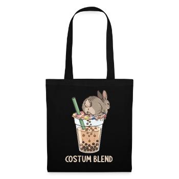 Cute Bunny Funny Boba Bubble Tea - Tote Bag - black - Front