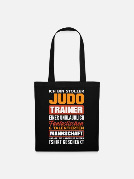 Stolzer Judo Trainer Mannschaft Spruch - Stoffbeutel - Schwarz