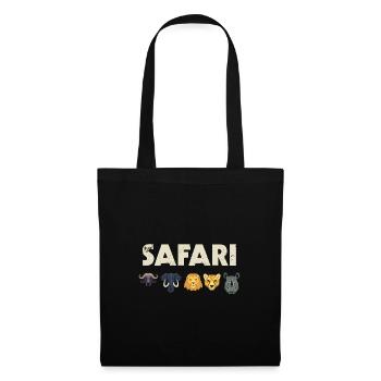 Safari Africa Wildlife Big Five Gift - Tote Bag - black - Front