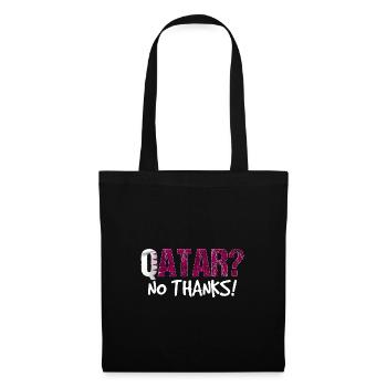 Cadeau du drapeau de boycott du Qatar - Sac en tissu - noir - Devant