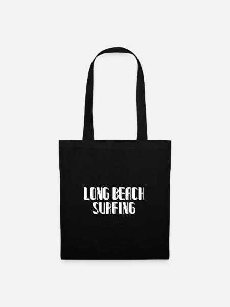 Long Beach Surfing - Stoffbeutel - Schwarz