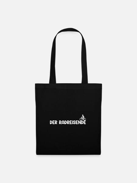 Radreisende Fahrradtour Fahrrad Geschenk - Stoffbeutel - Schwarz