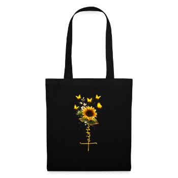 Tournesol Foi - Sac en tissu - noir - Devant