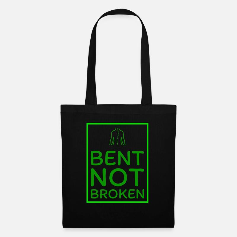 Plié pas cassé vert clair - Sac en tissu - noir
