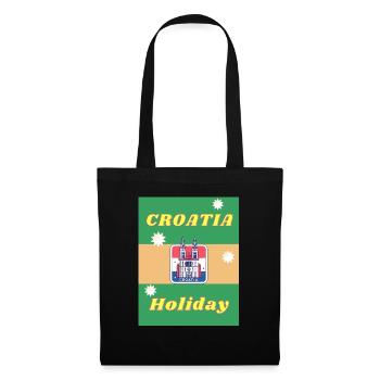 croatia holiday - Stoffbeutel - Schwarz - Vorne