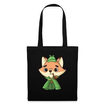 Fuchs-Detektiv - Stoffbeutel - Schwarz - Vorne