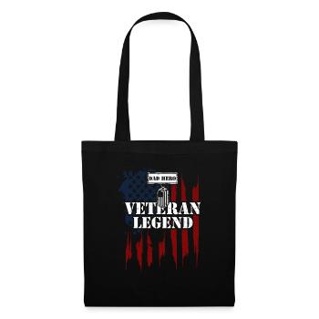 Papa Héros Vétéran Légende - Vétéran - Sac en tissu - noir - Devant