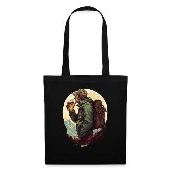 Hikers with beer in the mountains - Tote Bag - black - Front