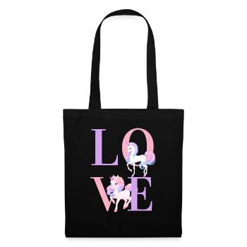 Juste les filles qui aiment les chevaux - Sac en tissu - noir - Devant