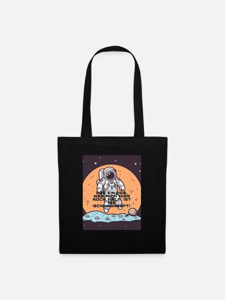 Astronaut - Stoffbeutel - Schwarz