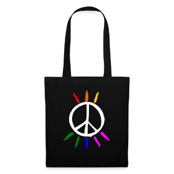 Peace - Sac en tissu - noir - Devant