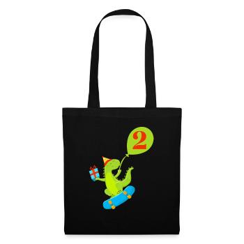 2nd Birthday Cute Dinosaur - Tote Bag - black - Front