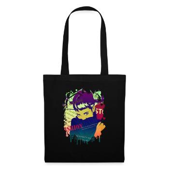 Mode Mignon Style Rétro Tendance des années 90 Drôle Vogue - Sac en tissu - noir - Devant