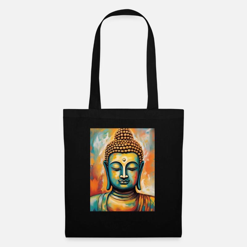 Buddha - Stoffbeutel - Schwarz