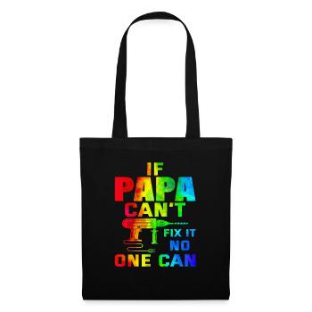 Opa, Oma, Opa, Oma, Papa, Mama, - Stoffbeutel - Schwarz - Vorne