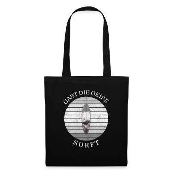 Guy surfant geire. Chemises en dialecte anversois - Sac en tissu - noir - Devant