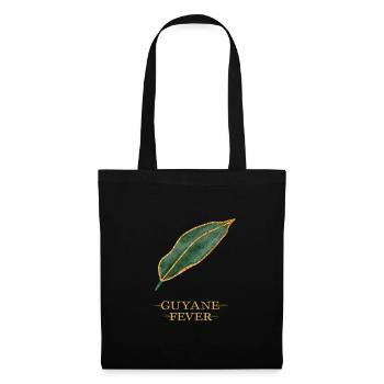 Guyana Fever Gold Guyana Gold Grünes Blatt 05 - Stoffbeutel - Schwarz - Vorne