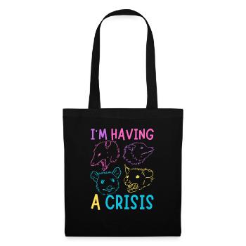 Possum Meme I'm Having A Crisis Opossum - Tote Bag - black - Front