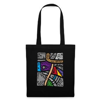 Couleurs Abstrait - Tapis - Sac en tissu - noir - Devant