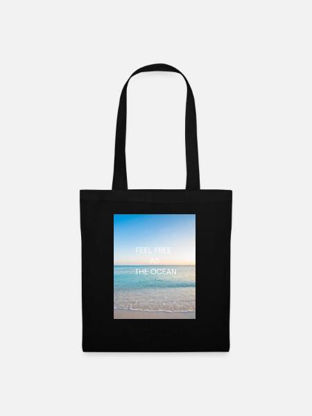 Feel free as the Ocean - Stoffbeutel - Schwarz