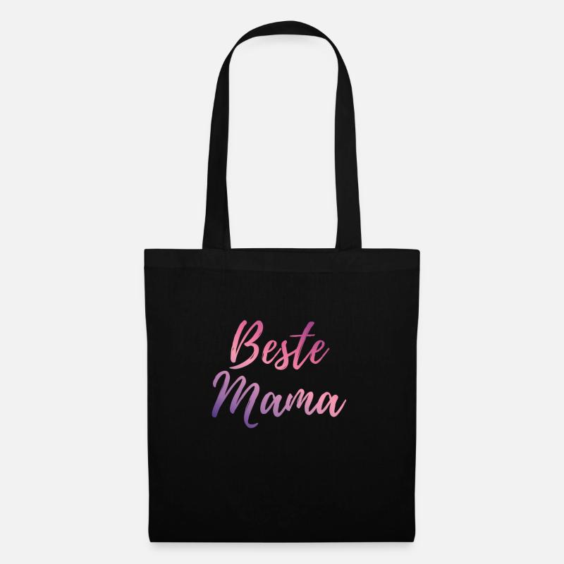 Muttertag Geburtstag Geschenk - Beste Mama Design - Stoffbeutel - Schwarz