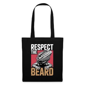 Respect the Beard! Bearded Dragon Reptile Terraristics - Tote Bag - black - Front