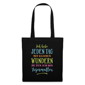 Tagesmutter - Kleine Wunder - Stoffbeutel - Schwarz - Vorne